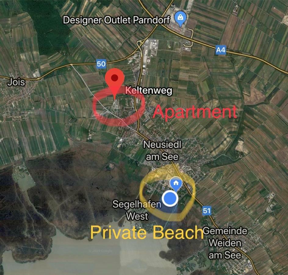 25H Garden Apartment Plus Private Beach ノイジードル・アム・ゼー エクステリア 写真